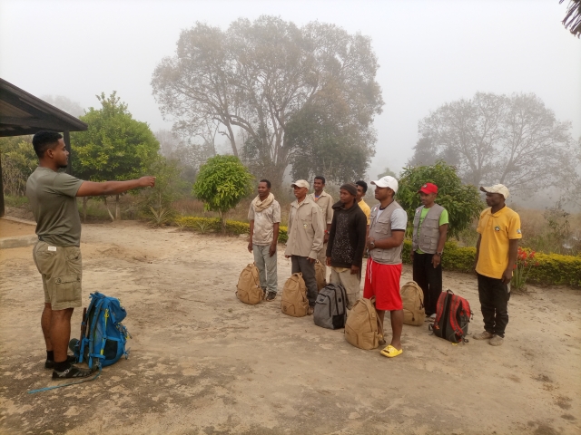 Madagasikara Voakajy Rangers mobilize for the conservation of Mantella auriantiaca through the Wildlife Ranger Challenge 